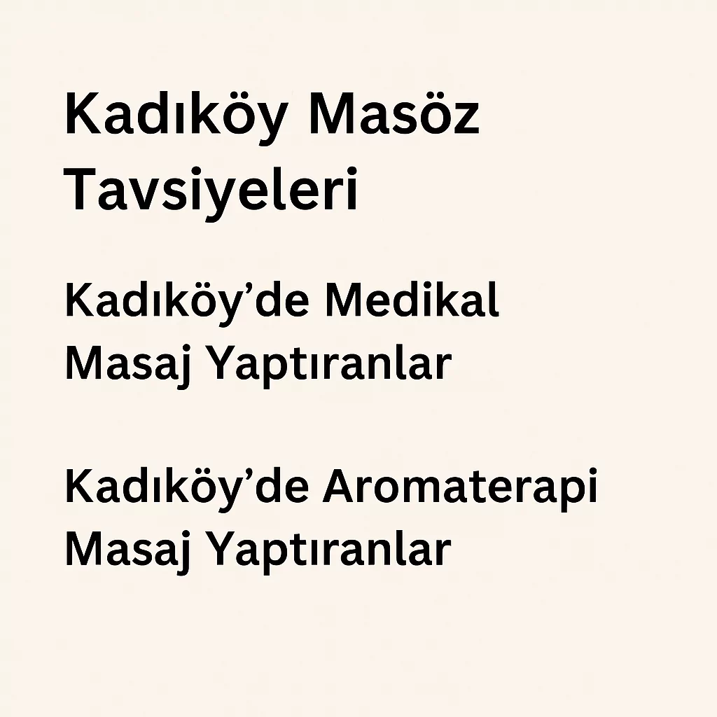kadikoy masoz tavsiyeleri